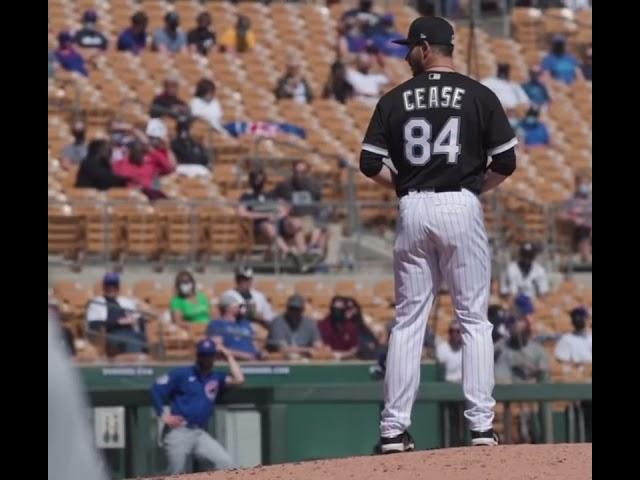 Dylan Cease Pitching Mechanics (First Base View)