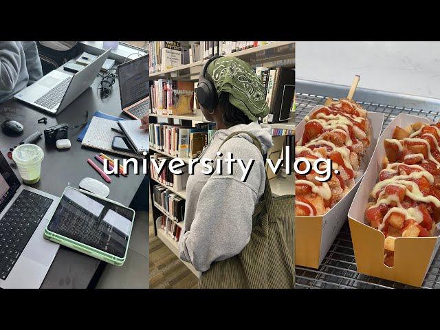 UNI VLOG: 6 am productive day being on campus, studying with friends, movie night & more