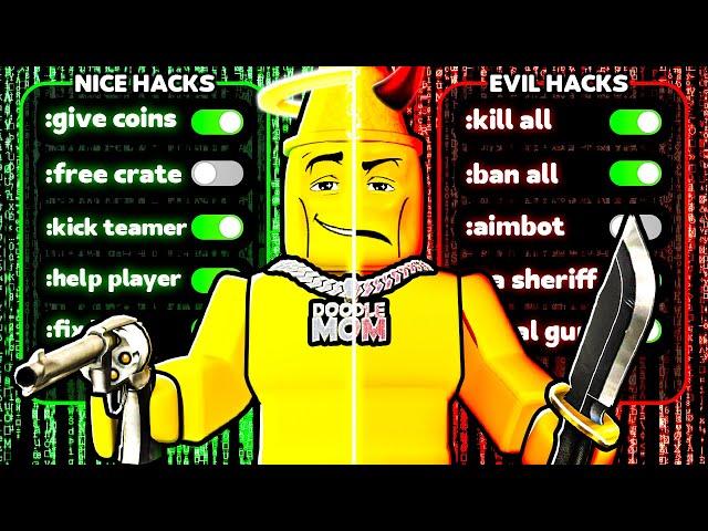 Using GOOD Hacks vs EVIL Hacks in Murder Mystery 2