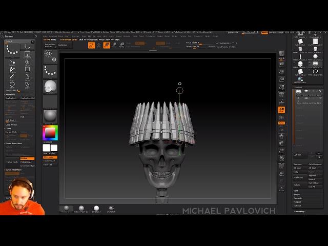 PavWork09: Controlling ZBrush Curves