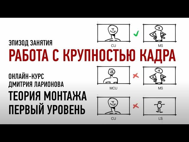 Монтаж по крупности. Эпизод занятия курса «Теория монтажа. Первый уровень» Дмитрий Ларионов