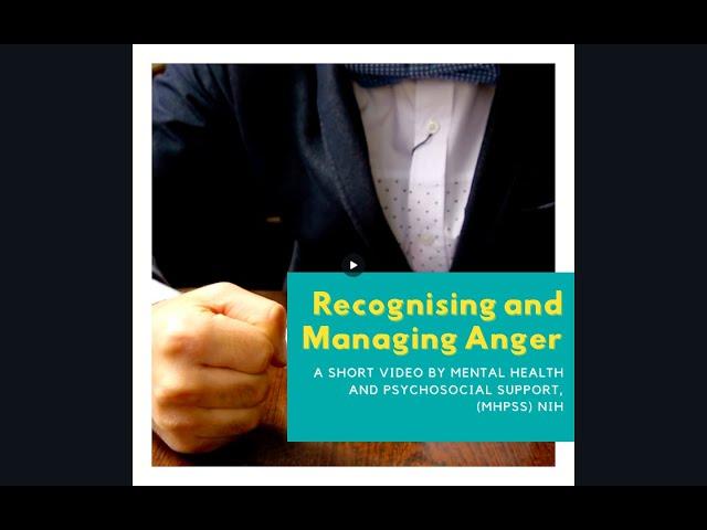 Recognising and Managing Anger