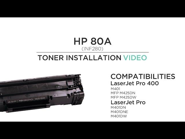 ImagingNow  CF280A HP 80A   Toner Installation