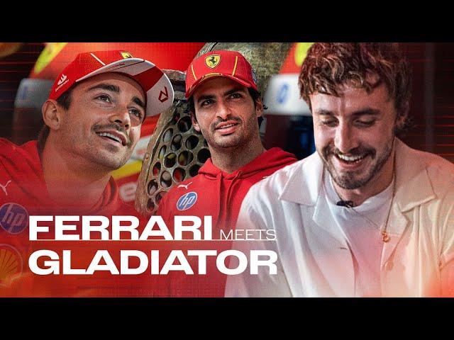 Ferrari Meets Gladiator | Sainz and Leclerc Challenges with Paul Mescal ️