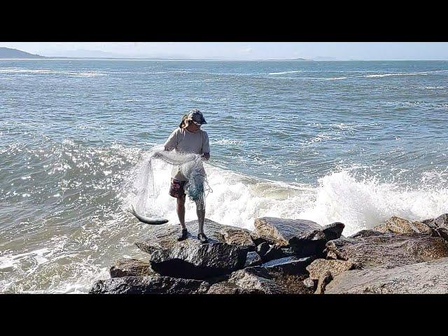 Laguna, SC. Pescas de tarrafas, 17-09-24, Barra do Molhes. #pescadetarrafas #laguna #fishing #pesca