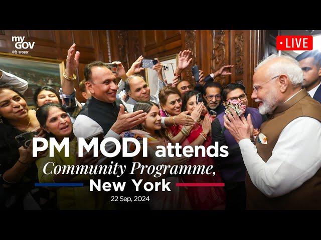 LIVE: PM Modi attends a community programme in New York