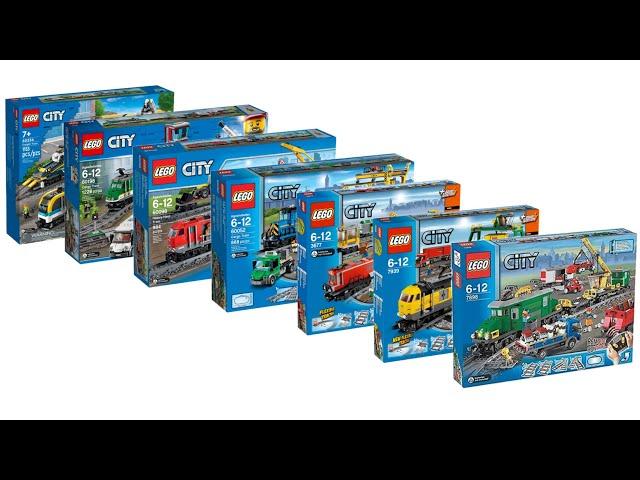 All LEGO City Cargo Train sets 2006 - 2022 Compilation/Collection Speed Build