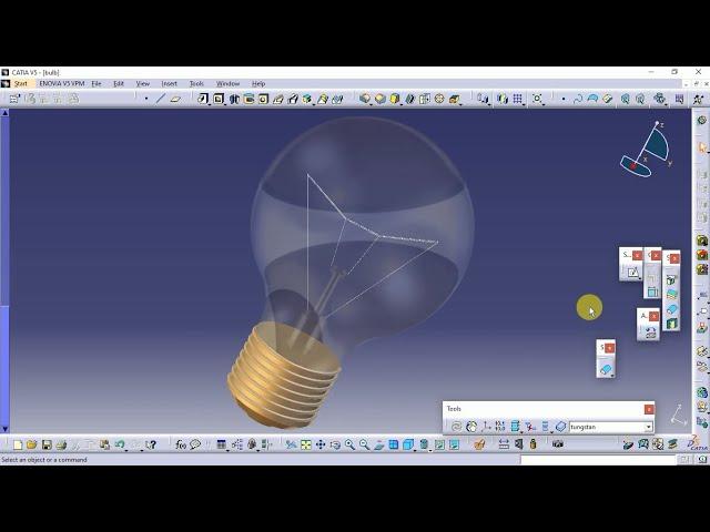 Bulb CAD Model | CATIA V5 Tutorial |  Surface Design | #cadguruji