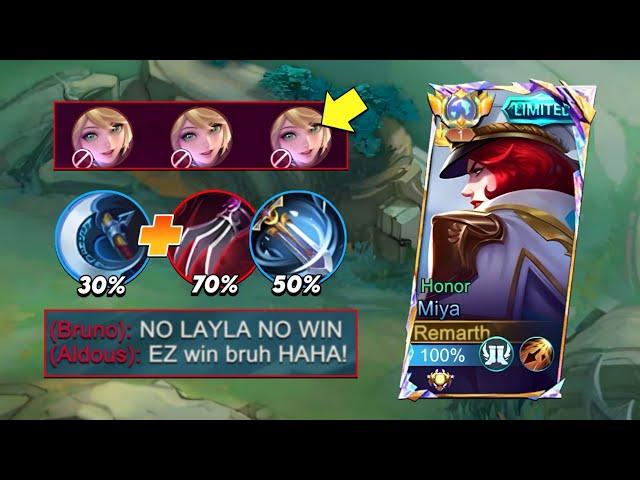 BINAN NG KALABAN YUNG LAYLA KO KAYA NAG MIYA AKO!(miya best recommended build) - Mobile Legends