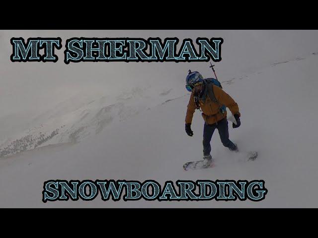 SNOWBOARDING FROM MT SHERMAN 4.5 MILES DOWNHILL