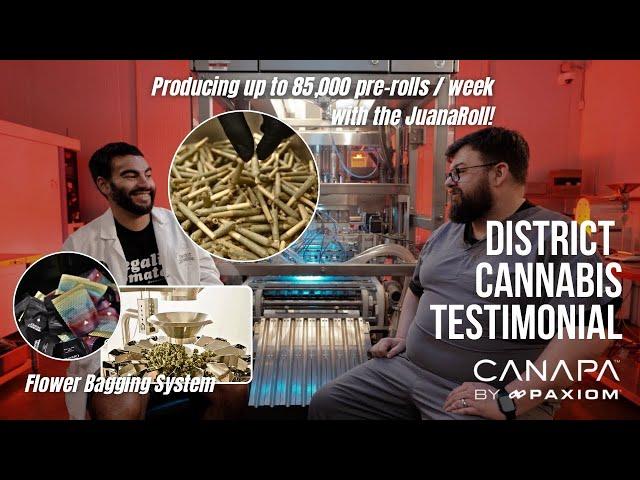 District Cannabis Testimonial on Automated Flower Bagging & Pre Roll Machines