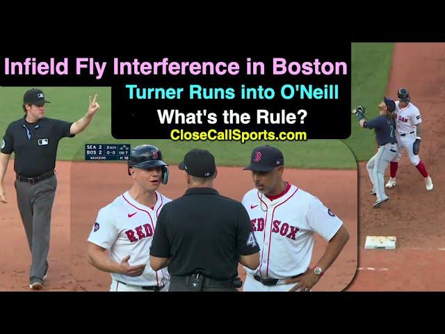 Boston Called for Infield Fly Interference as Umpires Rule O'Neill Hindered Turner at First Base