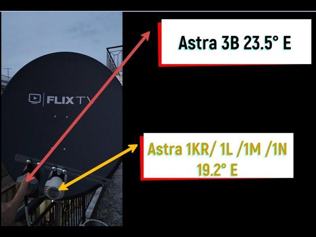 Настройка на 2 спутника Astra 23.5° E и Astra 19.2° E