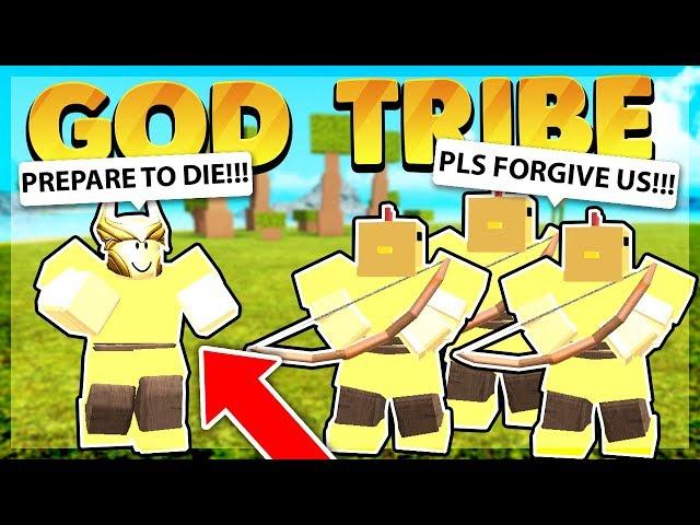 Destroying an Entire God Tribe Solo (Roblox Booga Booga)