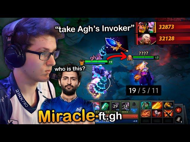 Miracle- SHOCKED with this INVOKER so he bought him AGHS 100% Winrate