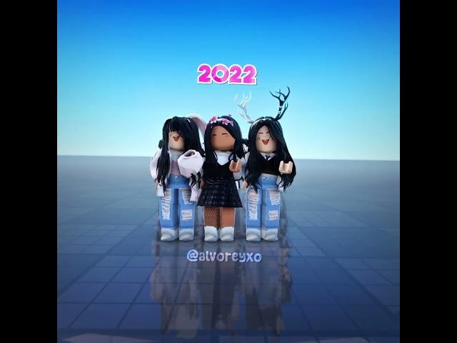 my roblox avatars throughout the years (2024-2020)