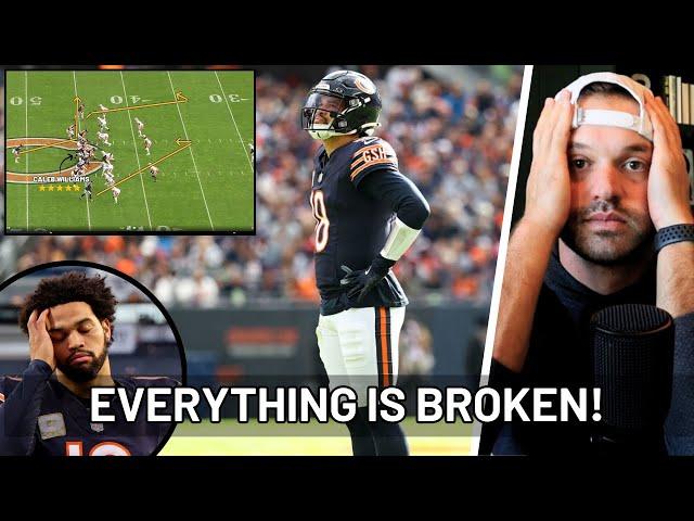 EVERYTHING IS BROKEN! | Week 10 Caleb Williams Analysis vs New England Patriots