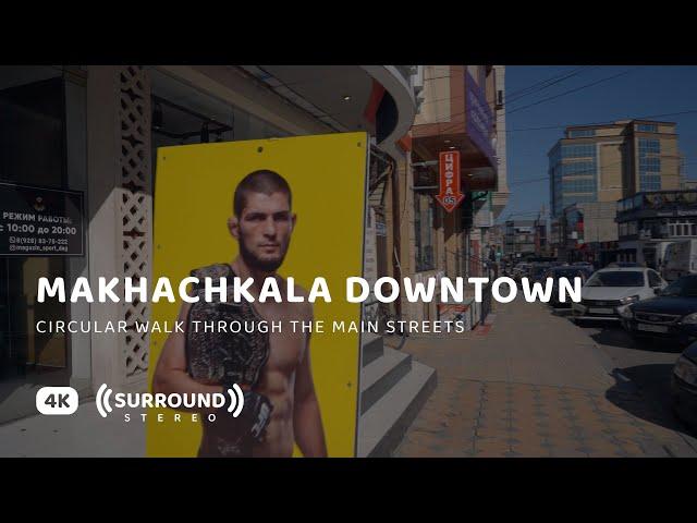 Makhachkala Downtown Streets, Dagestan — 4K Walking Tour | Binaural ASMR