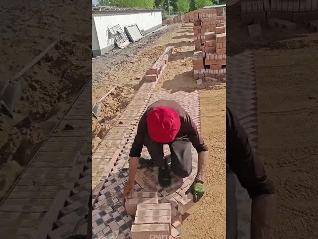 Creative Sidewalk Pavement Laying