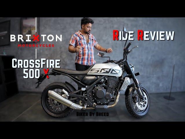 Brixton Crossfire 500X Ride Review - The Best Scrambler? Walkaround & Full Test Ride! | Hindi |