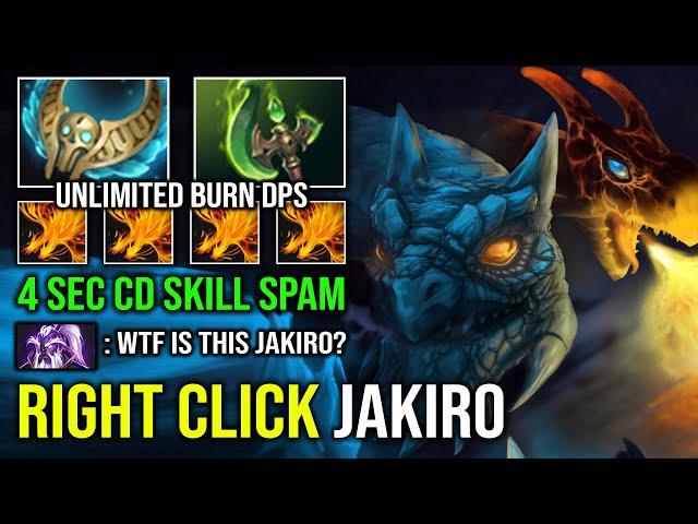 WTF 100% Hybrid Magic Right Click Revenant Parasma Solo Mid Jakiro 4 Sec CD Skill Spam Dota 2