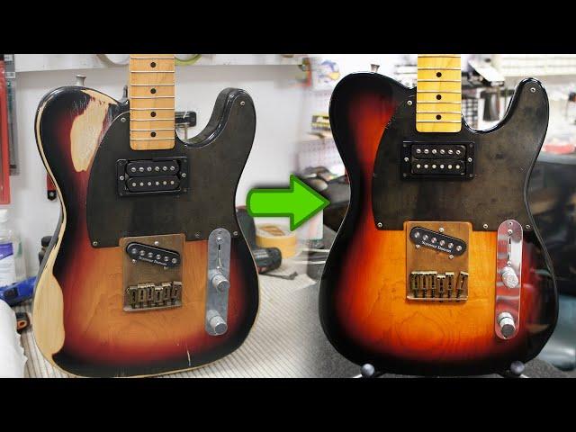 Перекраска гитары Fender Telecaster. Sunburst