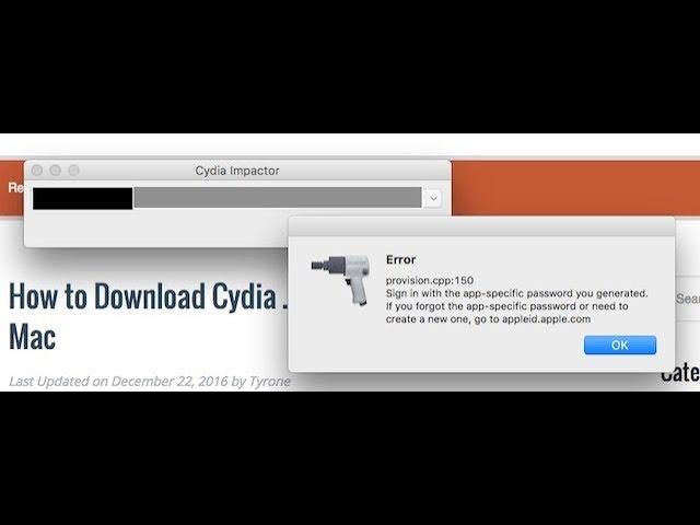 How to fix Cydia Impactor Password Error 150