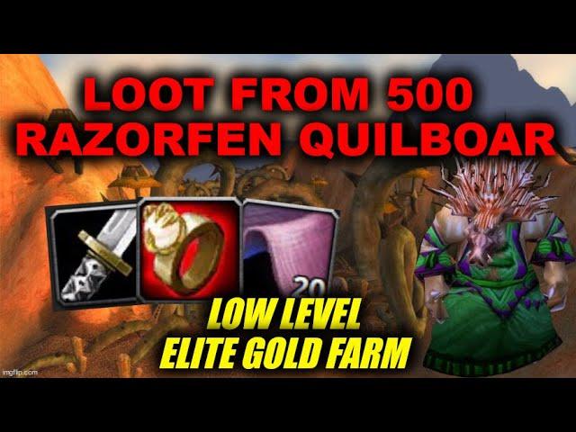 500 RAZORFEN ELITE QUILBOAR WORLD OF WARCRAFT CLASSIC LOW LEVEL GOLD FARM