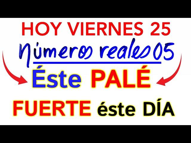 Los PALÉ y SÚPER que VAN a SALIR HOY VIERNES 25/10/2024/ PALÉ y SÚPER de HOY/Números reales 05 HOY