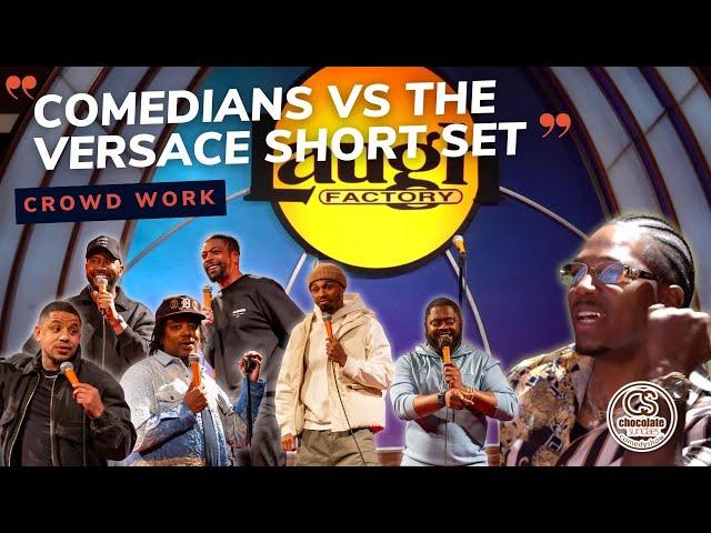 Comedians vs Versace Short Set - Deray Davis, Comedian CP, Lewis Belt & More! - CROWD WORK