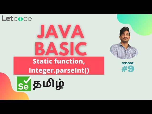 Static method in Java | Java Basic | Selenium தமிழ் | LetCode | Selenium Tamil Tutorial