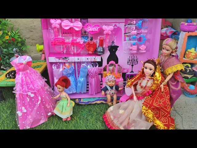 Barbie Doll All Day Routine In Indian Village/Radha Ki Kahani Part -272/Barbie Doll Bedtime Story||