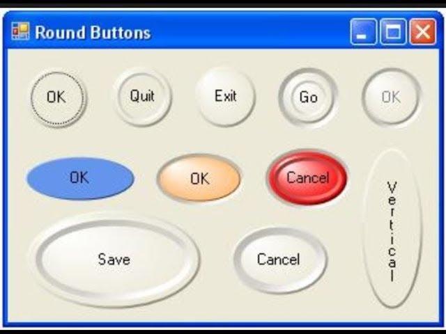 Design Circular Buttons in WinFrom App C#