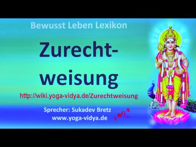 Zurechtweisung