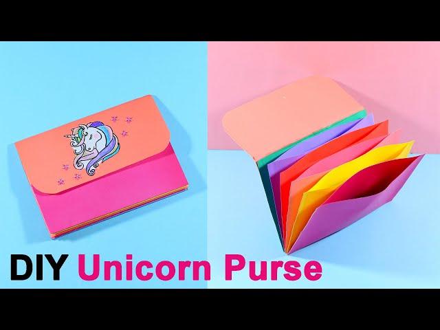 How to Make Unicorn Paper Purse | DIY Unicorn Paper Purse | Paper Craft Idea