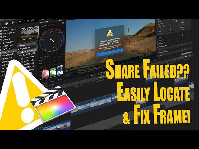 How to Quickly Find & Fix RenderFrameAt Share Failed Issue in Final Cut Pro X [Solve FCPX Error]