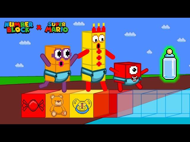 Pattern Palace - Numberblocks Babies With The Bridge FULL of CANDIES | Game Animation