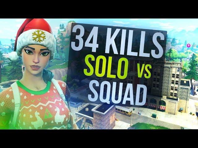 Nutty Hunting Rifle Shots -  34 Kill Solo vs Squad (Fortnite Battle Royale)