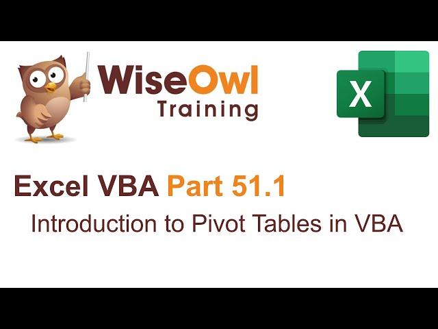 Excel VBA Introduction Part 51.1 - Introduction to Pivot Tables in VBA