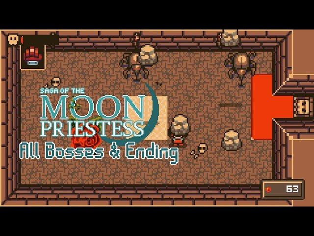 Saga of the Moon Priestess - All Bosses & Ending