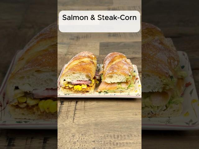 "Double Take: Salmon & Steak-Corn Sandwiches!"