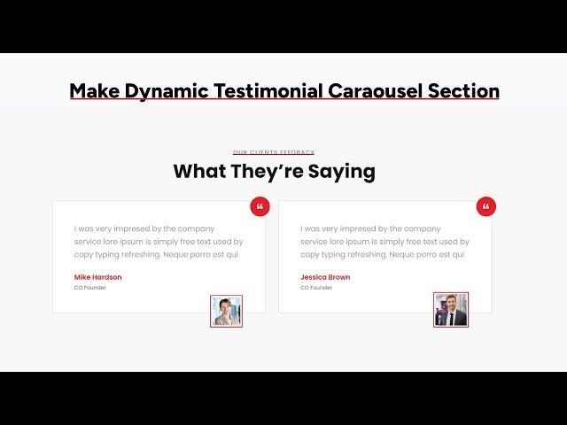 How to Make a Dynamic Testimonial Carousel with SwiperJs | HTML, CSS & JavaScript Tutorial