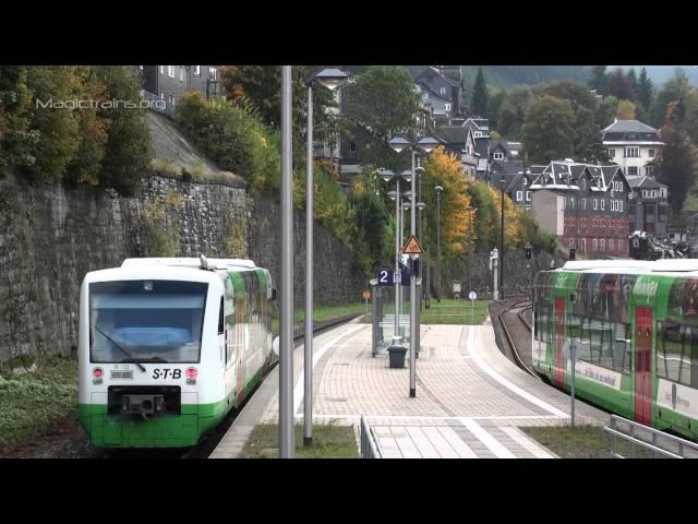 Die Eisenbahn in Lauscha im Thüringer Wald, Süd-Thüringen-Bahn