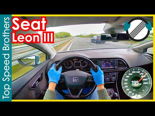 Seat Leon III (typ 5F) 1.6TDI (2015) POV Top Speed Autobahn #TopSpeedBrothers