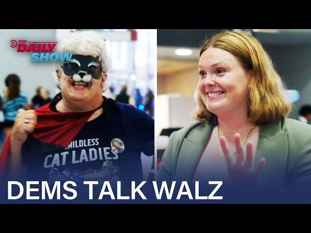 Dems React to Tim Walz’s Political Record, Dad Energy & Whiteness at Harris Rally | The Daily Show