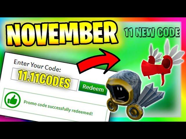 *11 Codes!?* ALL NEW PROMO CODES in ROBLOX (November 2023)