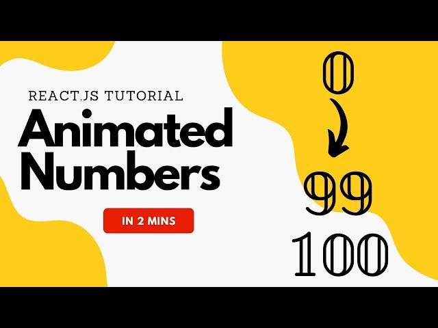 How To Create Animated Numbers In React.js #react #number #animation #tutorial