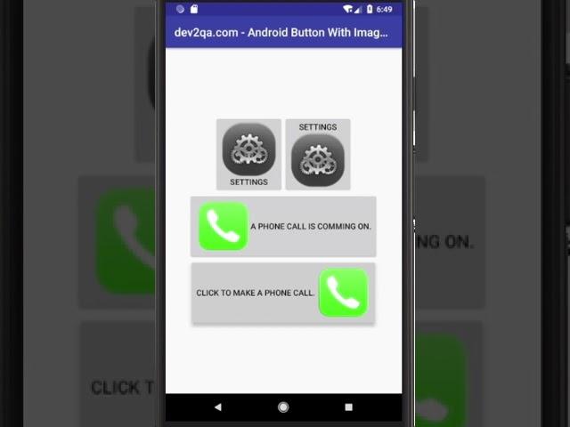 android button with image and text example