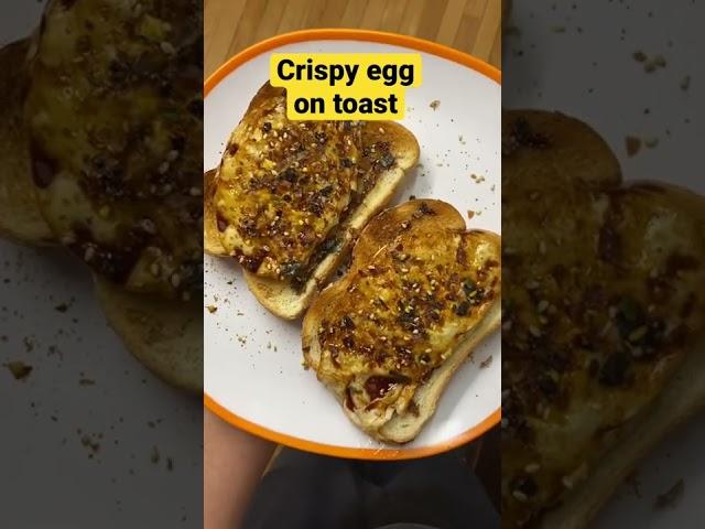 Crispy egg is the best breakfast on toast 