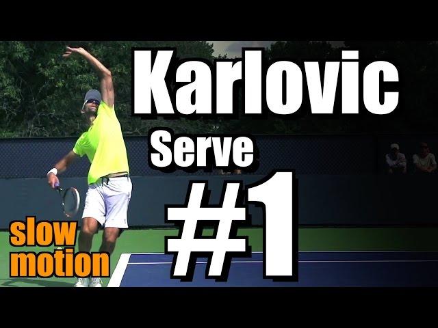 Ivo Karlovic in Super Slow Motion | Serve #1 | Western & Southern Open 2014